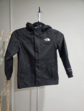 The North Face Black Boy's Waterproof Hooded Jacket Sz.6